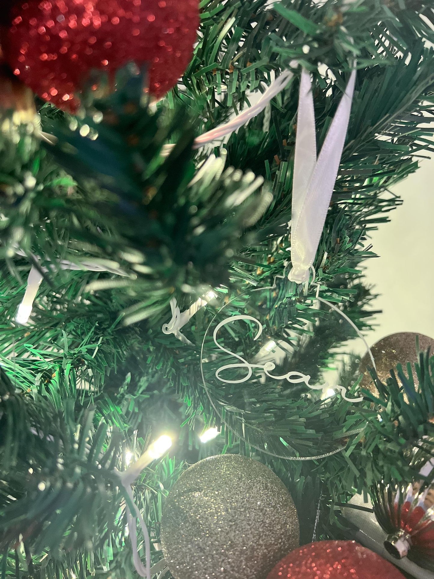 Personalised Acrylic Bone Christmas Ornament