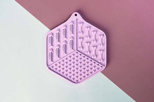 Dog pastel lick mat suction