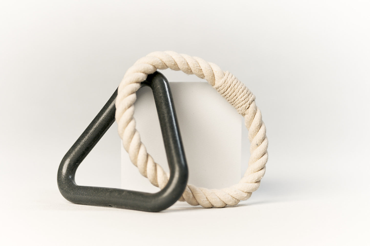 Black Dog rope pull toy triangle