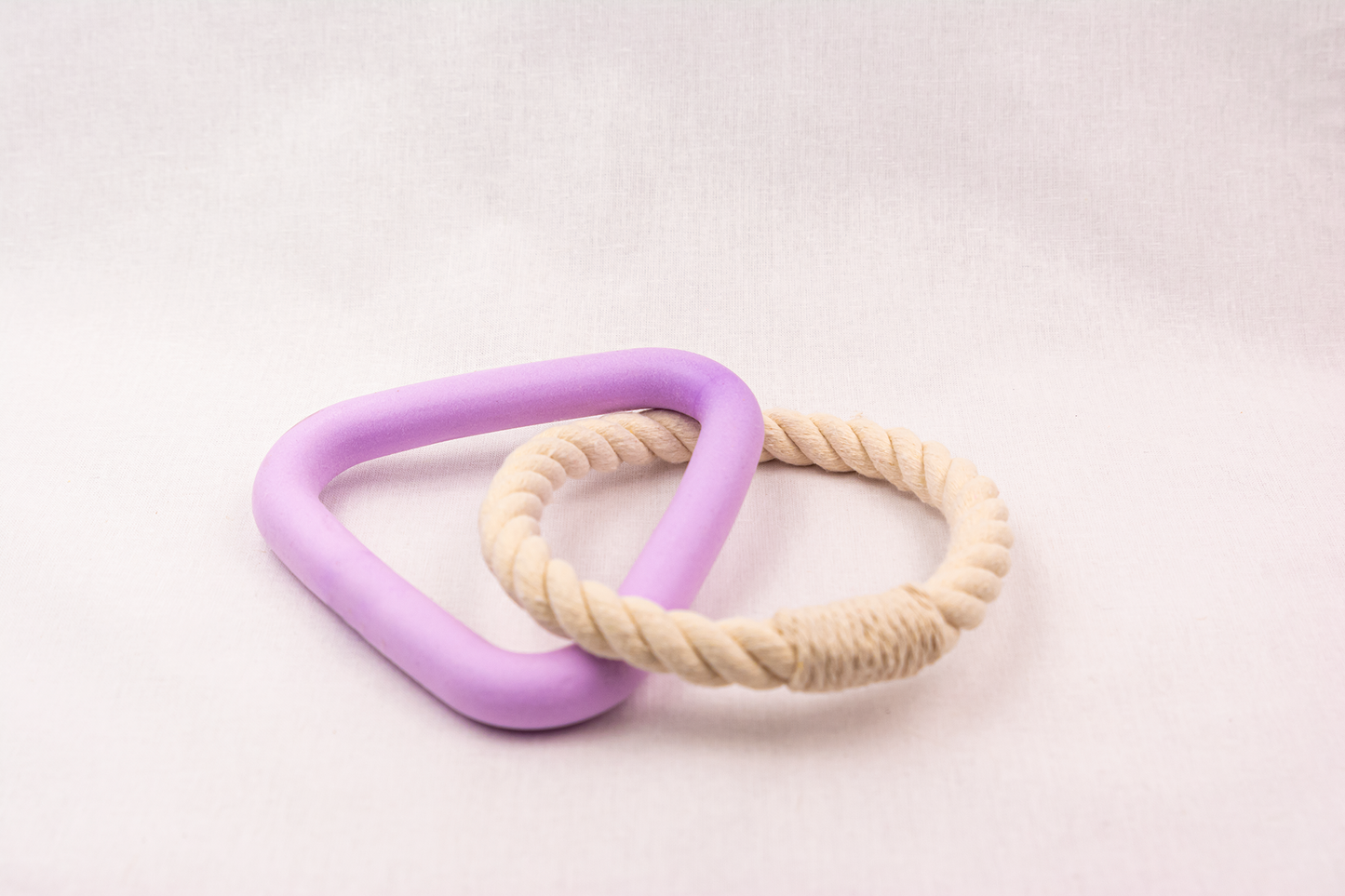 Lilac Dog rope pull toy triangle